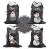 dark grey luxury Christmas sack personalised