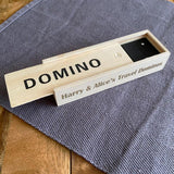 Personalised Domino Set in Wooden Box with Engraved Message Game Always Personal 
