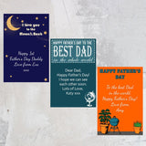 Personalised Father's Day Gift Note Multiple Styles and Colours Gift Message Always Personal 