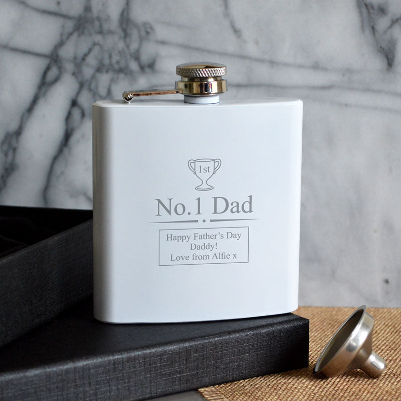 Personalised Engraved Hip Flask Custom 6oz Hipflask Wedding Gift