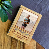 Personalised First Father's Day Bamboo Notebook Photo Upload