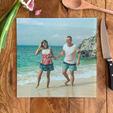 Personalised Square Photo Glass Chopping Board