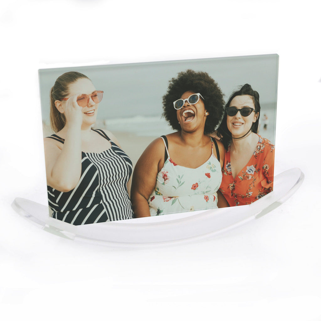 Personalised Glass Photo Block With Stand | Always Personal