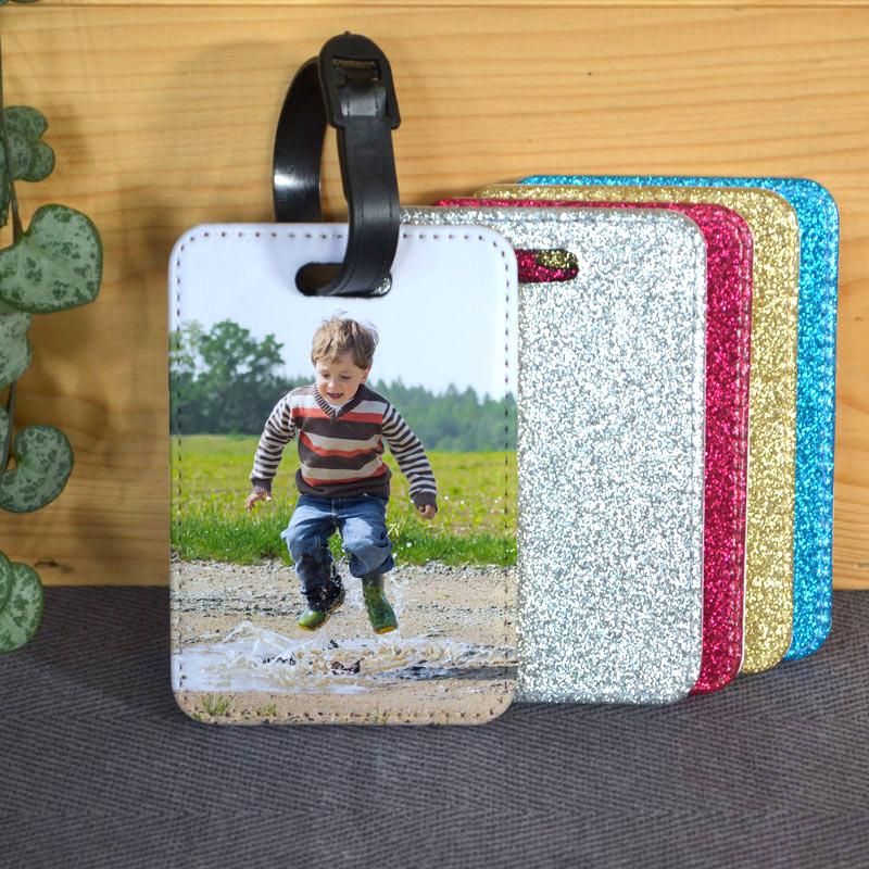 Glitter luggage tag 2025