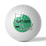 Personalised 21st, 30th, 40th, 50th, 60th Any Birthday Golf Ball Name