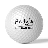 Personalised Golf Ball Name Handwriting Style