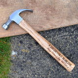 Personalised hammer with custom engraved message