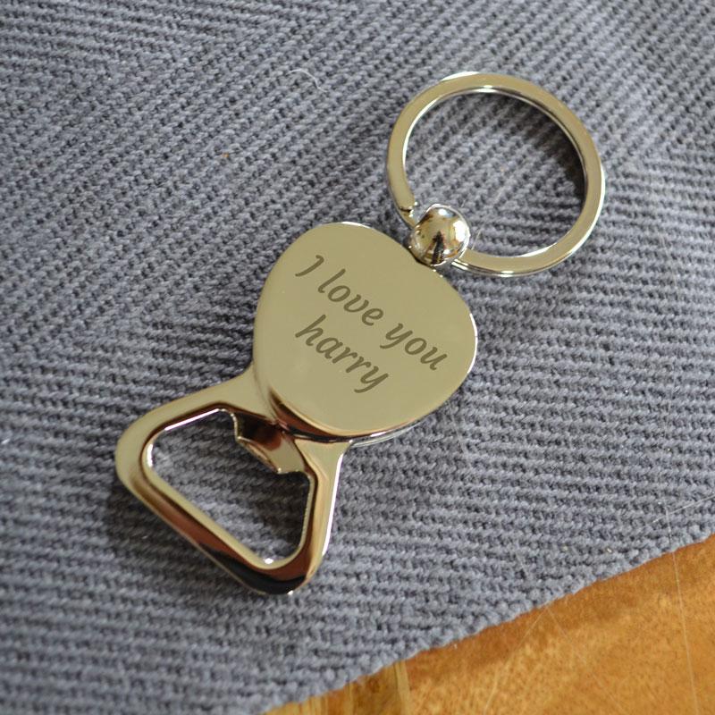 Personalised Metal Heart Bottle Opener Photo Keyring Keyrings Always Personal 