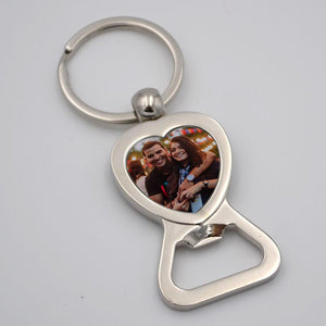 Personalised Metal Heart Bottle Opener Photo Keyring Keyrings Always Personal 