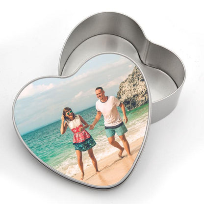 Personalised Metal Photo Heart Tin Tin Always Personal 