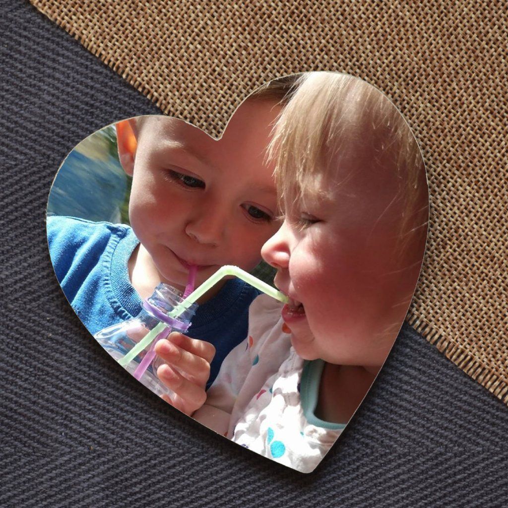 Personalised Heart Photo Coaster Coaster Always Personal 