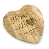 Personalised Home Is Where The Heart Is Wooden Chopping Board Heart Shape Chopping Board Always Personal 