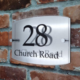 Acrylic house number sign