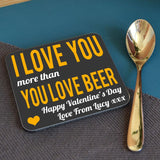 Personalised Valentine's Day Coaster Gift Coaster Always Personal 