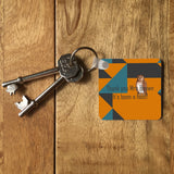 Personalised Owl "Its Been A Hoot" Square Key Ring Keyrings Always Personal 