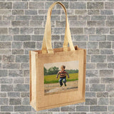 Personalised jute bag for shopping