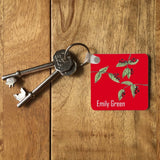 Personalised Ladybird Square Keyring Keyrings Always Personal 