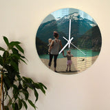 Personalised Glass Photo Wall Clock Small or Large Clock Always Personal 