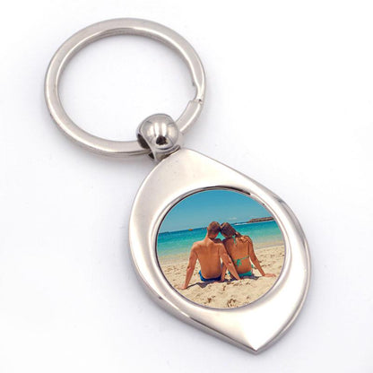 Personalised Teardrop Metal Photo Keyring Keyrings Always Personal 