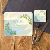 Personalised Leaf Placemat and Coaster Set of 4 Placemat Always Personal 