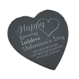 Personalised Engraved Slate Placemat Lockdown Valentine's Day Placemat Always Personal 