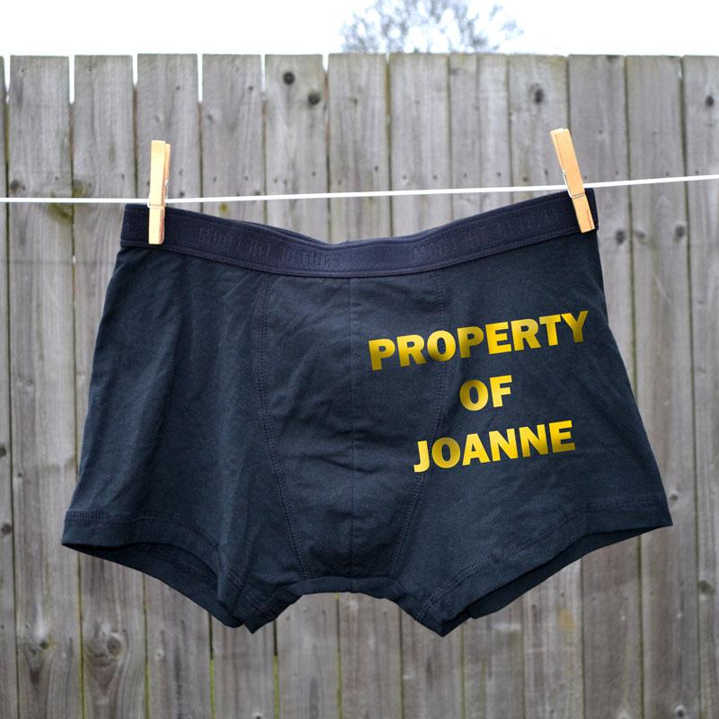 Personalized Property Of Men's Boxer Briefs