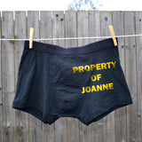 Personalised "Property of" Boxer Shorts Pants Always Personal 