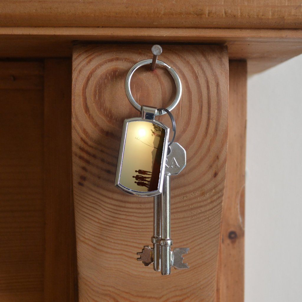 Personalised Rectangular Metal Photo Keyring Keyrings Always Personal 