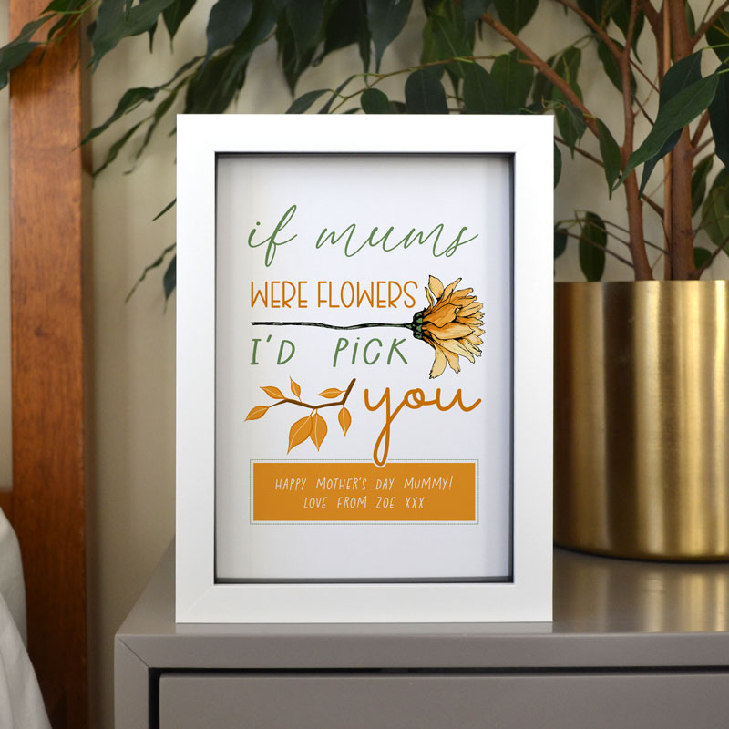 Personalised Mother's Day Framed Print If Mums Were Flowers