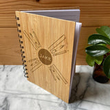 Personalised Eco Friendly Notebook Bamboo Cover Engraved Name A6 Note Book Always Personal 