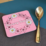 Personalised Nursery Teacher Coaster in Pink Coaster Always Personal 