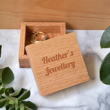 Personalised Jewellery Box Oak Mini Box Always Personal 