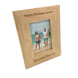 Personalised Oak Photo Frame Engraved Message Photo Frame Always Personal 