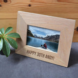 Personalised Oak Photo Frame Engraved Message Photo Frame Always Personal 