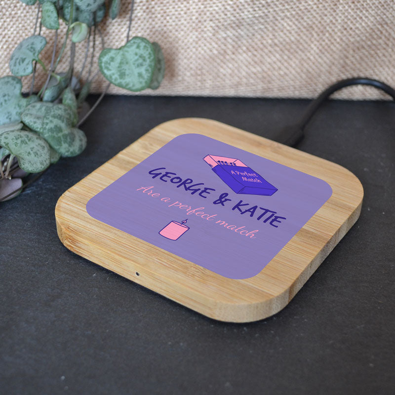 Personalised Romantic Wireless Phone Charging Pad 5W