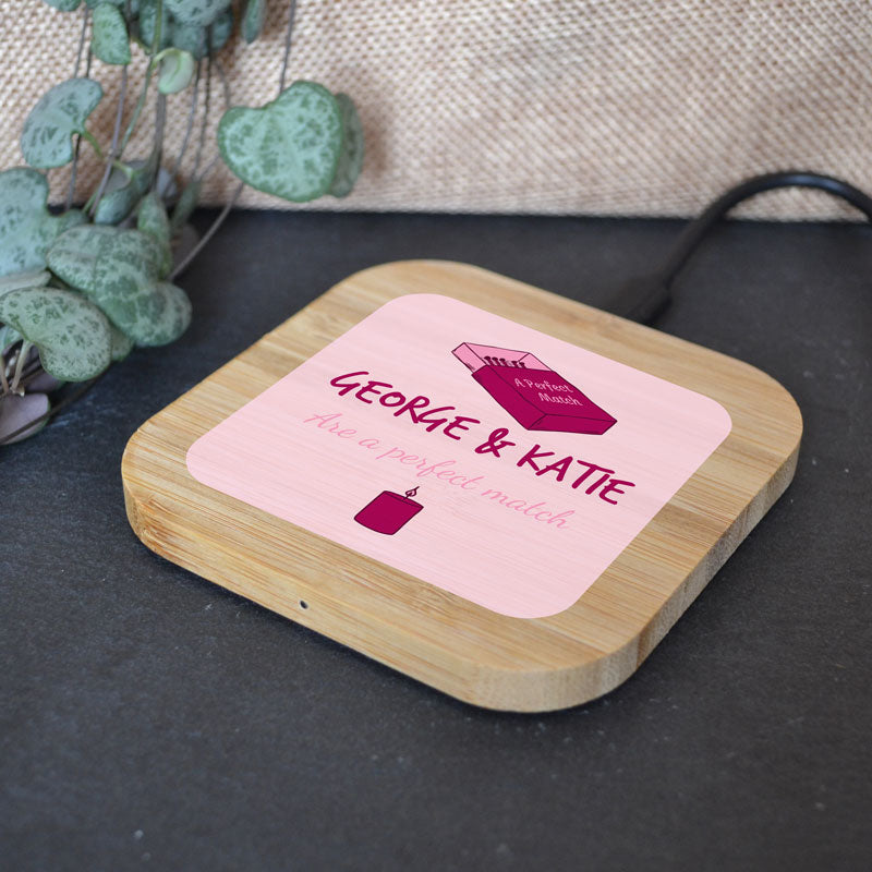 Personalised Romantic Wireless Phone Charging Pad 5W