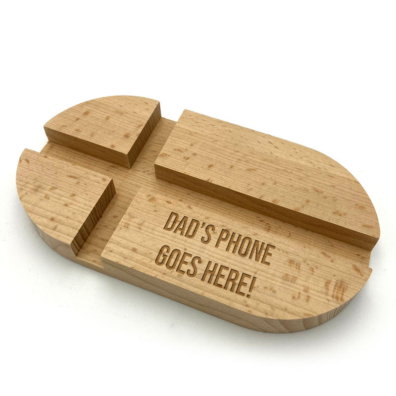 Men's Personalised Wooden Phone Holder