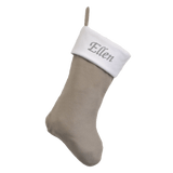grey personalised christmas stocking