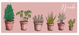 Personalised Pink and Black Mug with House Plant Print Mug Always Personal 