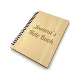 Personalised Notebook Plywood Cover Engraved Message A5 Note Book Always Personal 