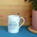 Personalised Porcelain Snowflake Mug Mug Always Personal 