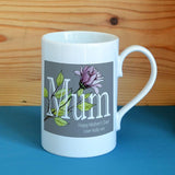 Personalised Flower Pattern Mother's Day Mug Porcelain Mug Always Personal 