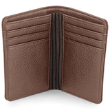 Inside of brown leather-look personalised wallet