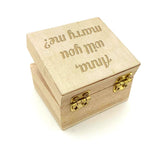 Personalised Ring Box Any Message Engraved Plywood Ring Box Always Personal 