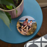 Personalised Round Ceramic Photo Coaster Coaster Always Personal 