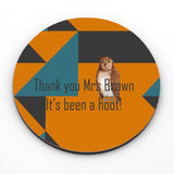 Personalised Owl "Its Been a Hoot" Circle Coaster Coaster Always Personal 