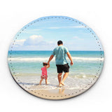 Personalised Round Leather Look Photo Coaster Coaster Always Personal 
