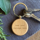 Personalised Wooden Mother's Day Keyring for Grandma Nanna or Granny