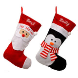 Personalised penguin stocking and santa stocking with 3D design