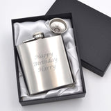 Personalised Engraved Stainless Steel Metal Hip Flask 6oz Hip Flask Always Personal 